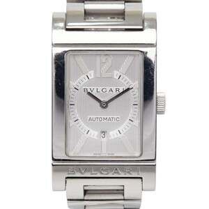 Bvlgari Date Rettangolo Watch RT45S Automatic White Dial Stainless Steel Men'...